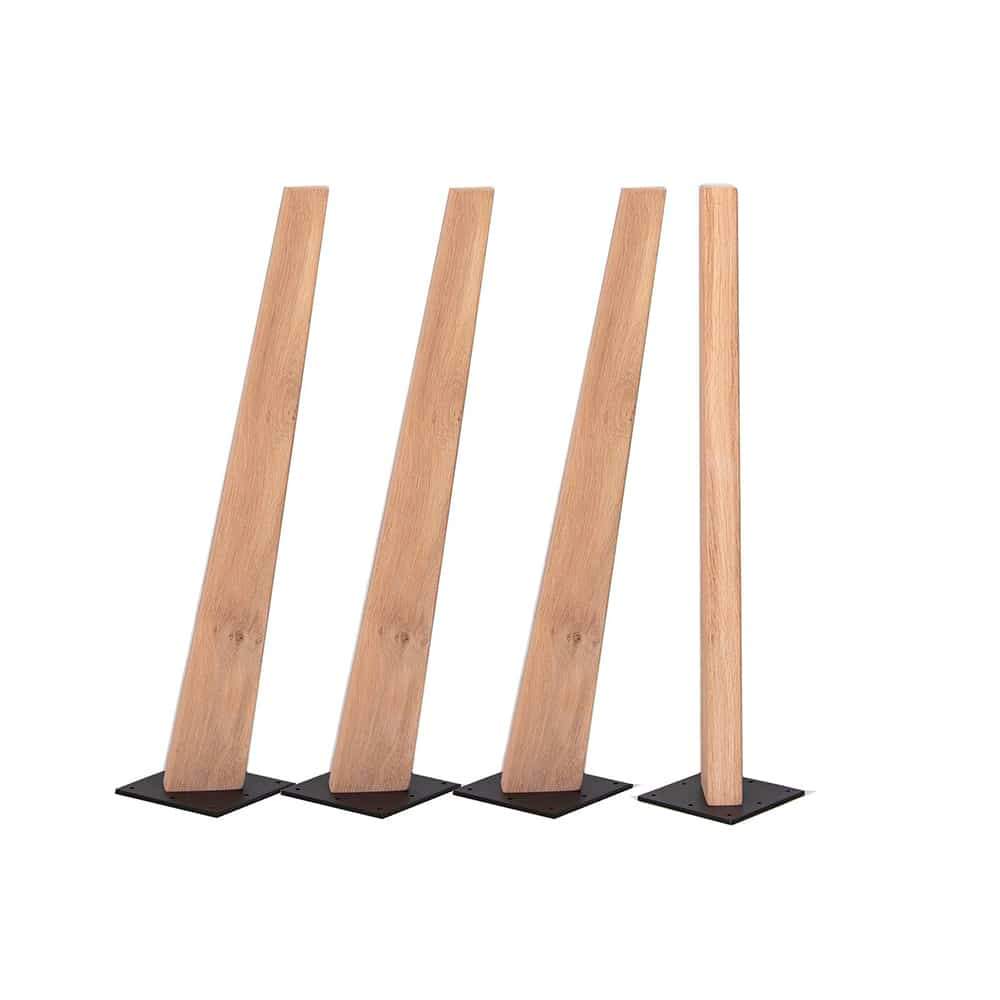 Bordben Egetræ - Hvidolieret (4 stk) - Hofstra & Wagner