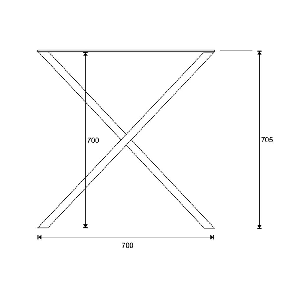 Bordben - Krydsstel sort (2 stk) - Hofstra & Wagner