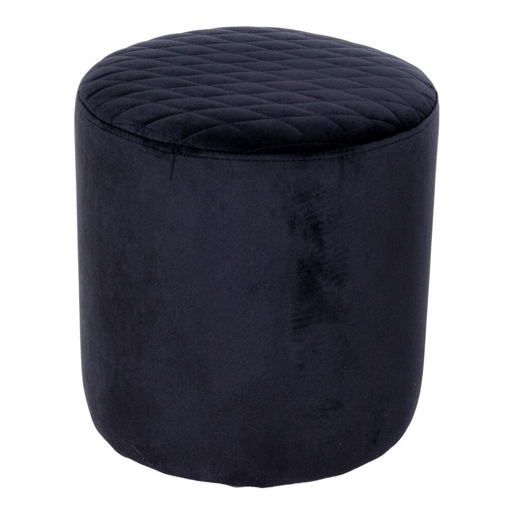 Ejby Puf - Sort velour - Hofstra & Wagner