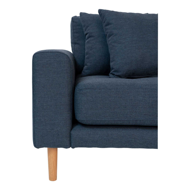 Lido Lounge Sofa Højrevendt - Mørkeblå stof - Hofstra & Wagner