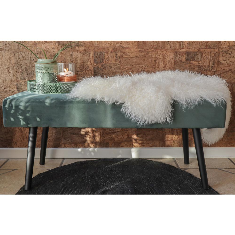 Skiby Bænk - Mørkegrøn Velour - Hofstra & Wagner