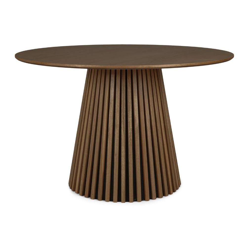 Spisebordssæt - Måne Lamel Spisebord Smoked + Nilo Blå Stof - Hofstra & Wagner