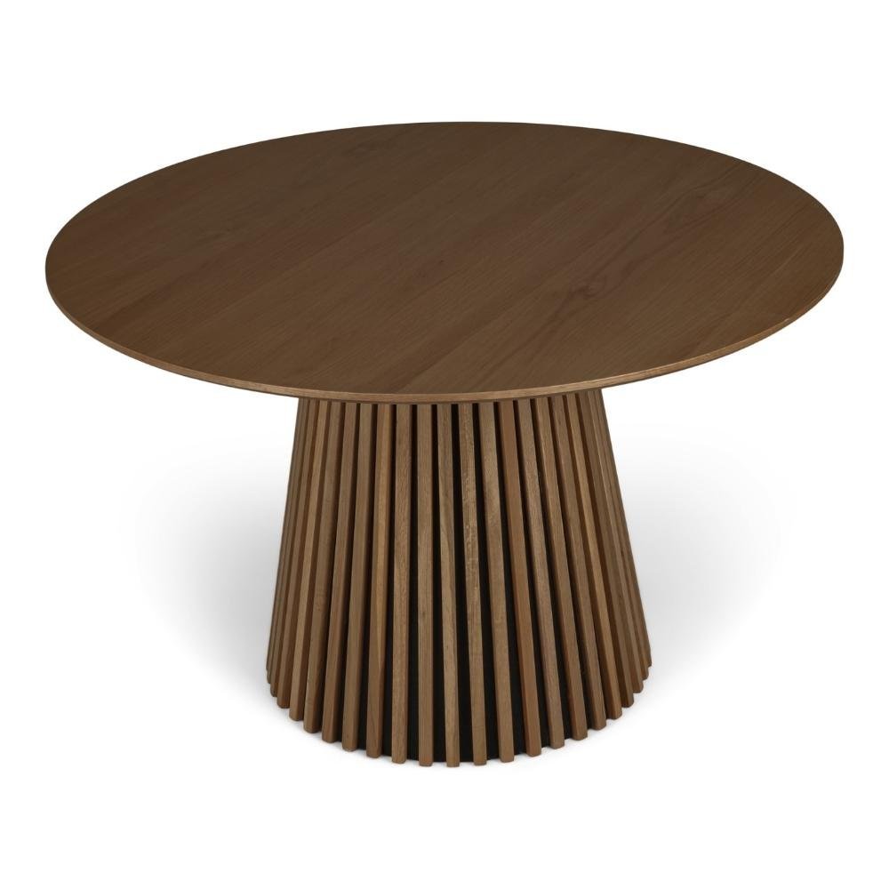 Spisebordssæt - Måne Lamel Spisebord Smoked + Nilo Blå Stof - Hofstra & Wagner