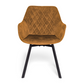 Lea Esstischstuhl mit Drehfunktion - Gelber Vintage-Velours