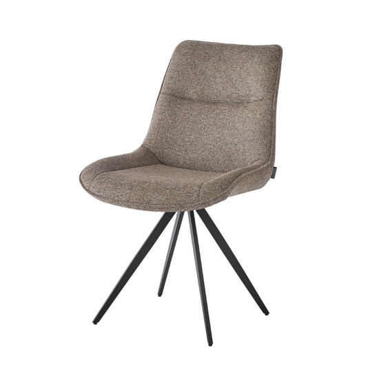 Elin Esszimmerstuhl - Braun mit Drehfunktion