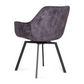 Lea Esstischstuhl mit Drehfunktion - Mushroom Vintage-Velours