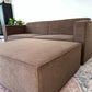 Balu Sofa mit Polsterhocker - Brauner Cord