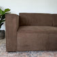 Balu Sofa mit Polsterhocker - Brauner Cord