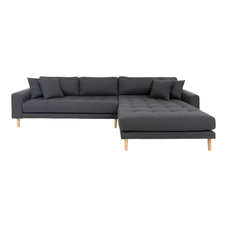 Lido Lounge Sofa Højrevendt - Mørkegrå - Hofstra & Wagner