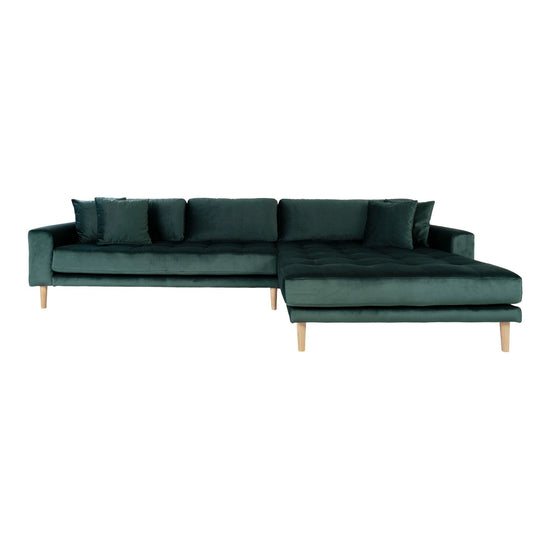 Lido Lounge Sofa Højrevendt - Mørkegrøn - Hofstra & Wagner