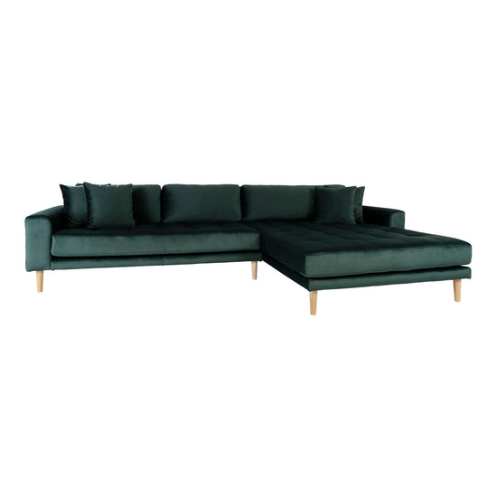 Lido Lounge Sofa Højrevendt - Mørkegrøn - Hofstra & Wagner